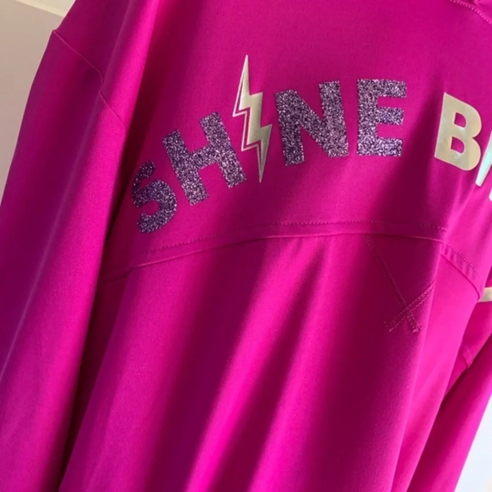 Shine Bright Pink Purple Hooded Sweatshirt…